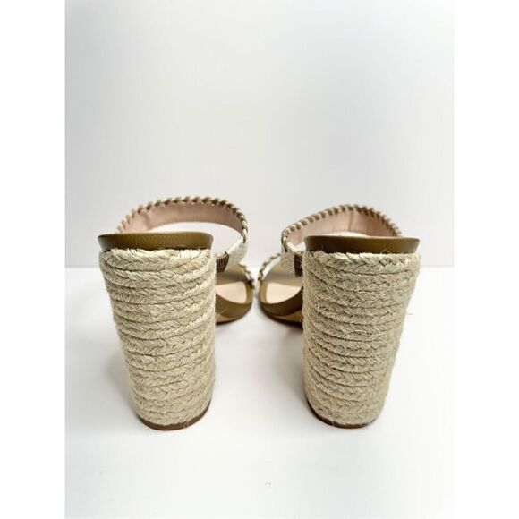 AQUA Sandals Woven Casual Espadrille Block Heel Size 9.5B NEW - Picture 6 of 10